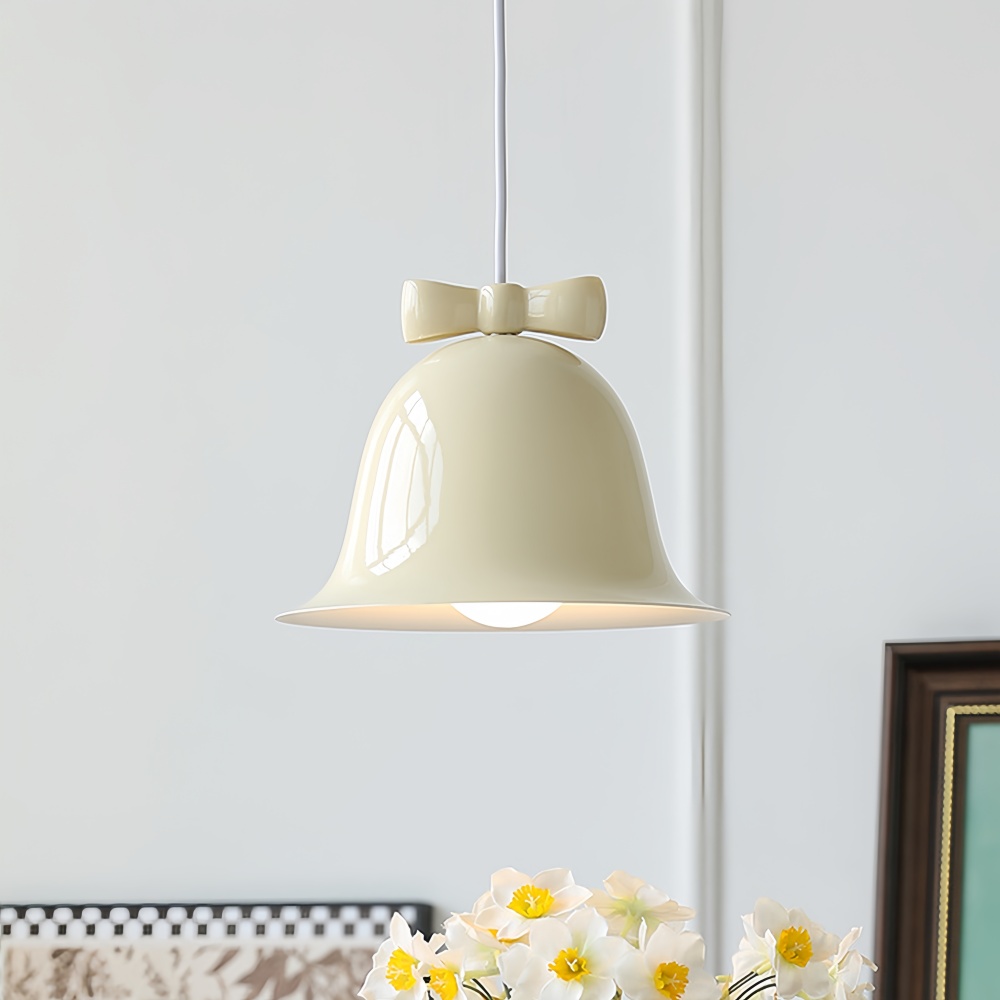 Nordic Creative Restaurant Bell Light Modern Simple Bow Pendant Light